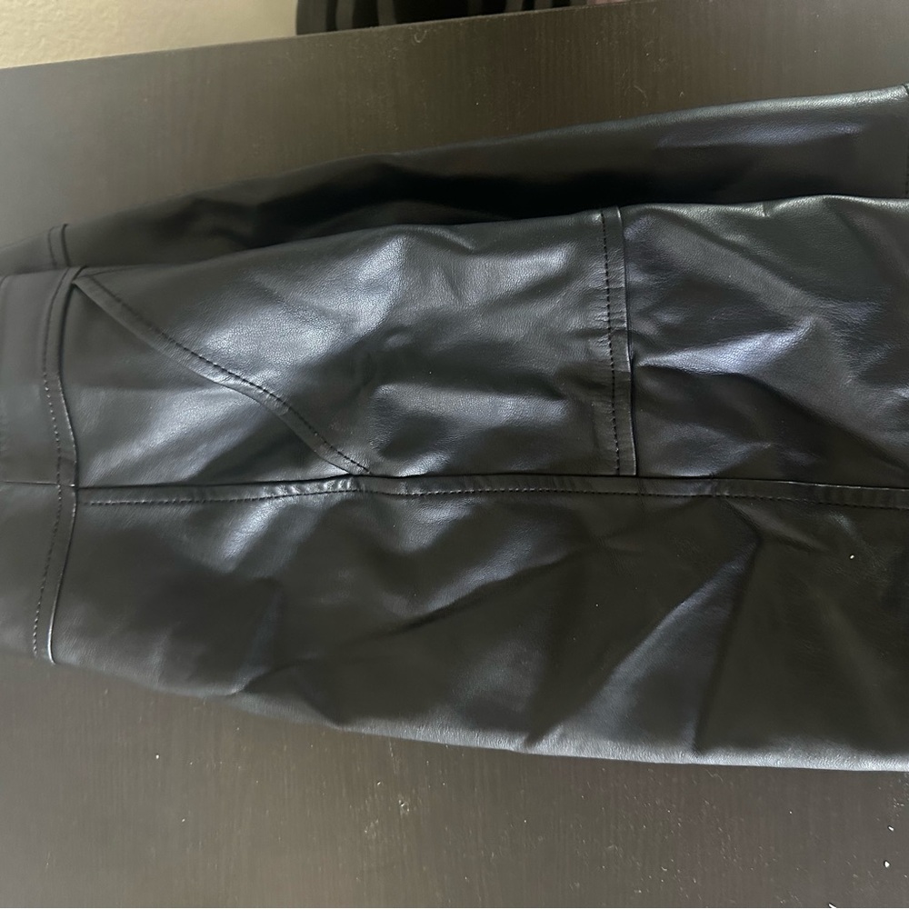 Black Faux Leather skirt